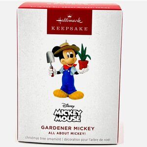 New 2025 Hallmark Christmas Ornament Disney All About Mickey! Gardener Mickey